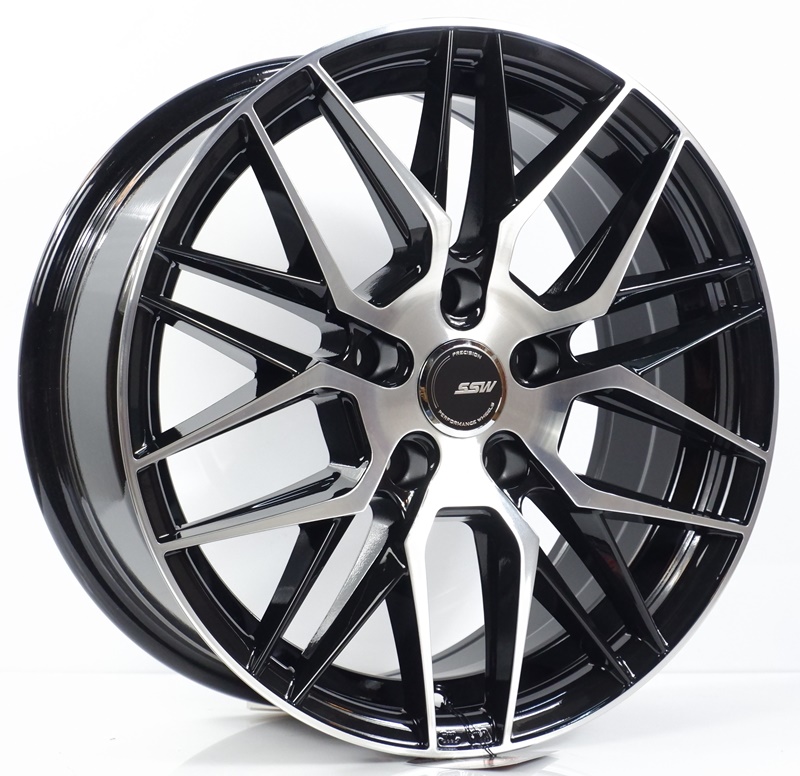 ล้อแม็ก ล้อแม็ก SSW Vorsteiner S348 ขอบ 16นิ้ว 5รู100 กว้าง7นิ้ว Offset35 สีดำหน้าเงา 