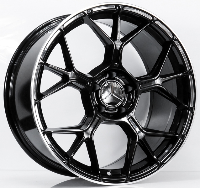 ล้อแม็ก ล้อแม็ก GT Coupe ขอบ 19 กว้าง F8.5 R9.5 5รู112 Offset35-35 สีดำเงาขอบเงา