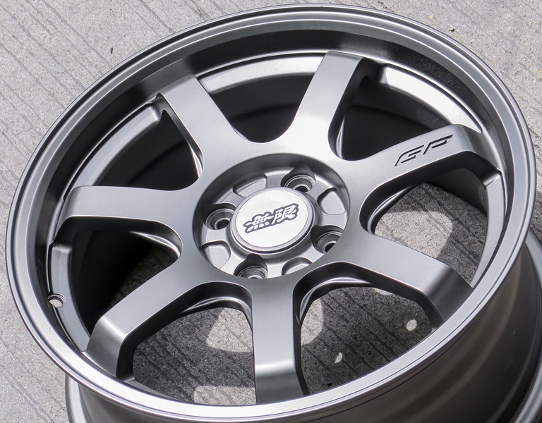 ล้อแม็ก ล้อแม็กมือสอง Mugen GP ขอบ 16 กว้าง 7นิ้ว 4รู100 Offset42 สีเทา(ลาดพร้าว)