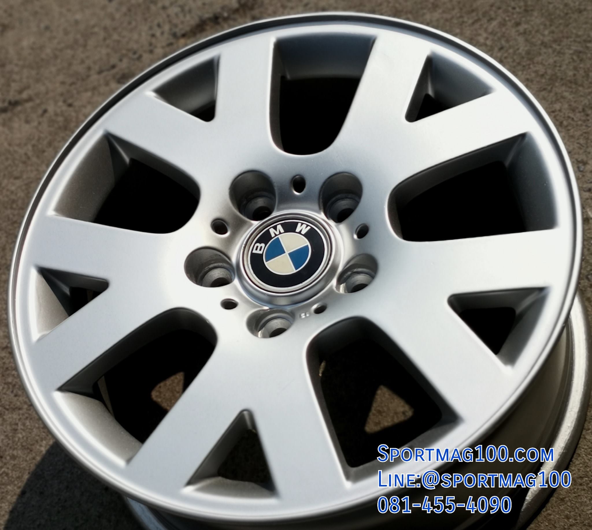 ล้อแม็ก แม็กซ์มือสอง Bmw E46 5รู120 ET7 ซิลเวอร์ 7-16นิ้ว