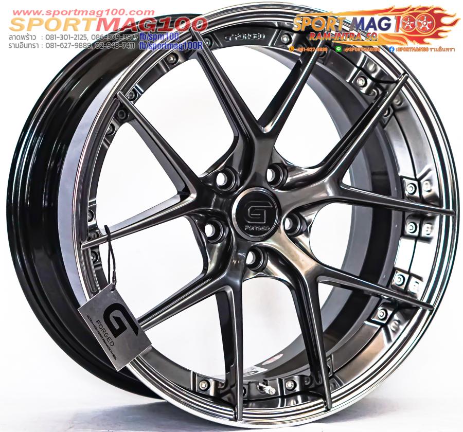 ล้อแม็กแท้2ชิ้น G-Forged GF08 5รู114 สีไฮเปอร์ดาร์คขอบเงา ET32-40 F8.5 R9.5-19นิ้ว 