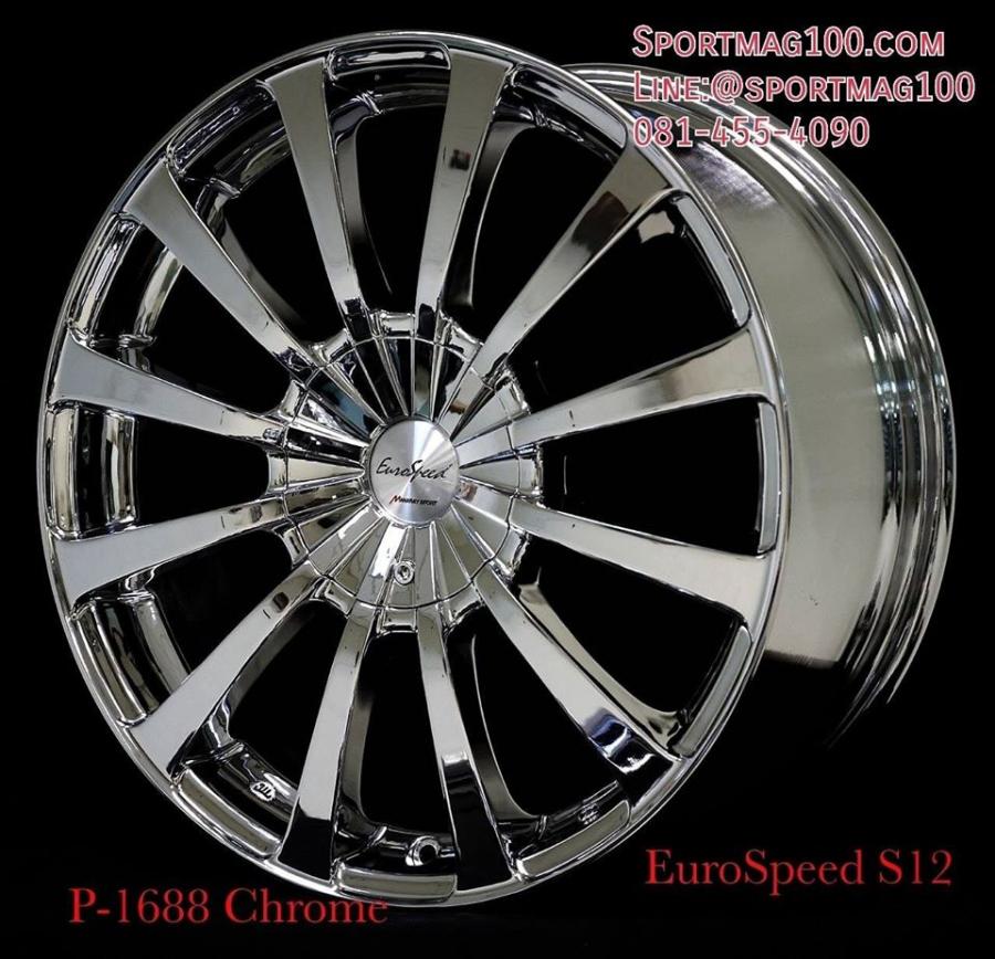 ล้อแม็กซ์ใหม่ EuroSpeed S12 4รู100/114 ET42 โครเมียม 8-18นิ้ว