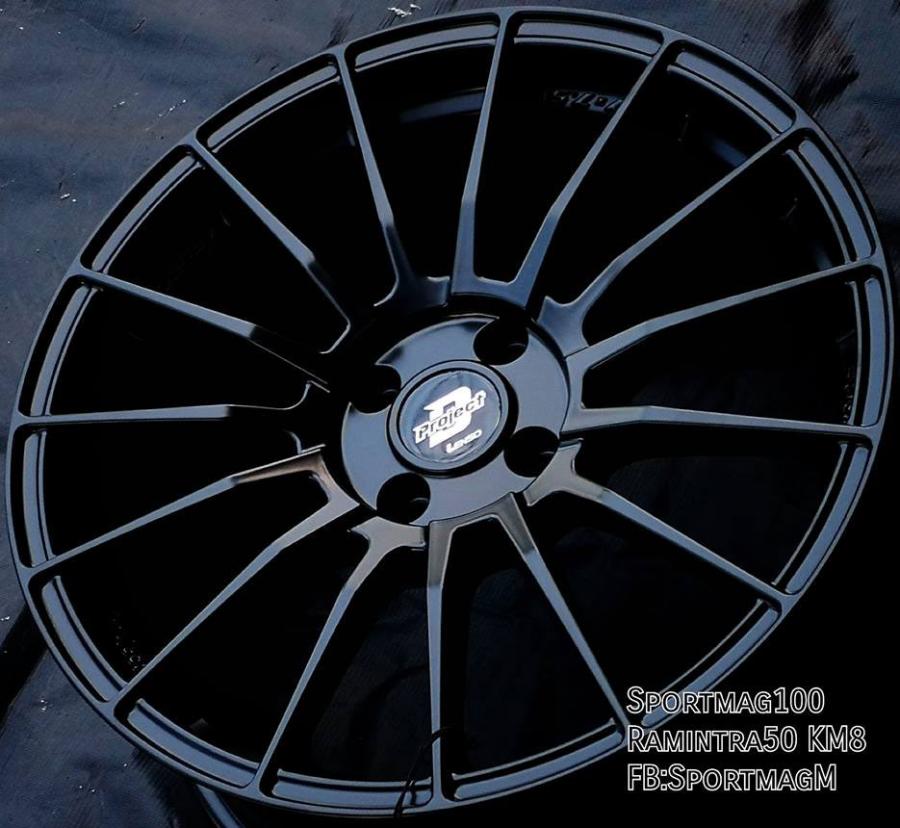 ล้อแม็กใหม่ Lenso RACE5 4รู100 ET35 ดำด้าน 7.5-17นิ้ว 