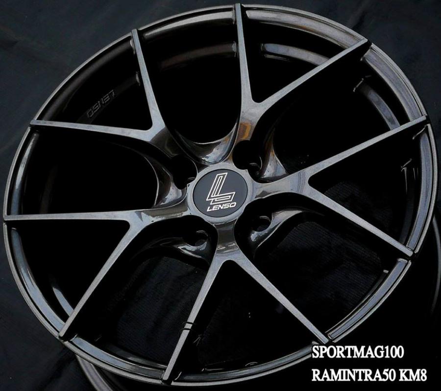 แม็กซ์ใหม่ Lenso JagerDyna JAD 4รู100 ET35 ไฮเปอร์ดาร์ค 7.5-17นิ้ว 