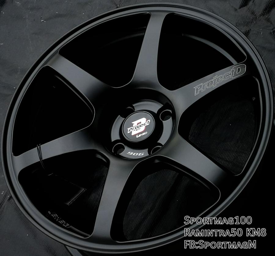  แม็กซ์ใหม่ Lenso ProjectD RACE6 4รู100 ET38 ดำด้าน 7.5-17นิ้ว 