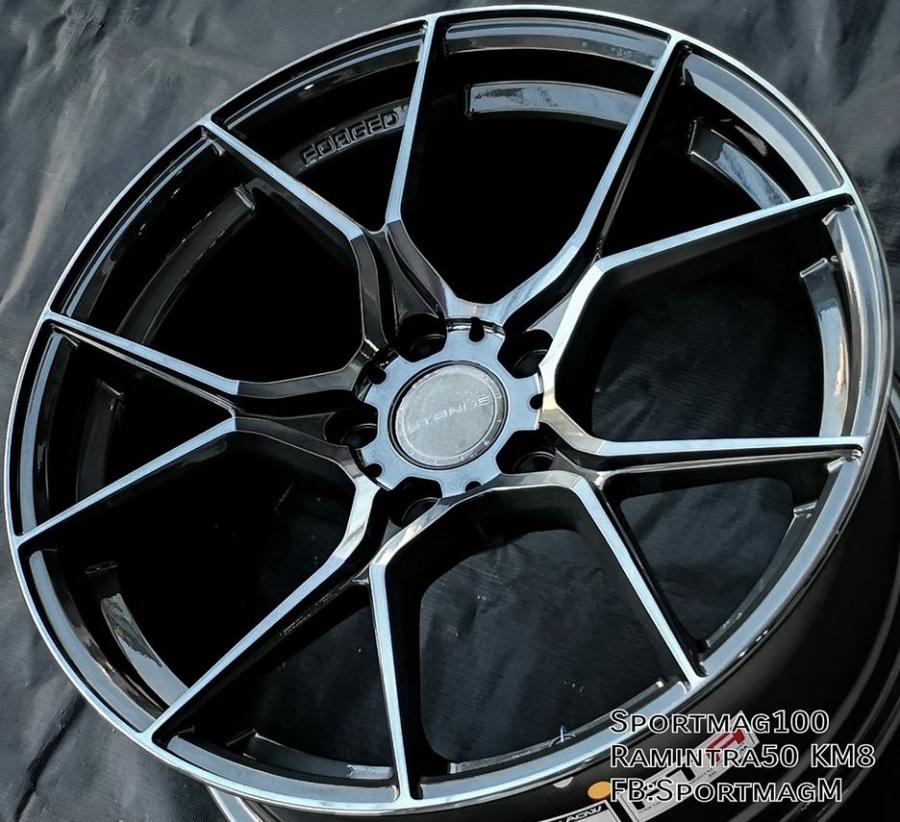 ล้อแม็ก FlowForming AOW16 Stange ขอบ18นิ้ว 5รู114/112 ET35 กันแลคดำ F8.5 R9.5นิ้ว 