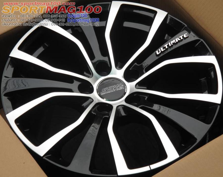 แม็กซ์ใหม่ SSW Ultimate S185 5รู114 ดำหน้าเงา 8.5-18นิ้ว