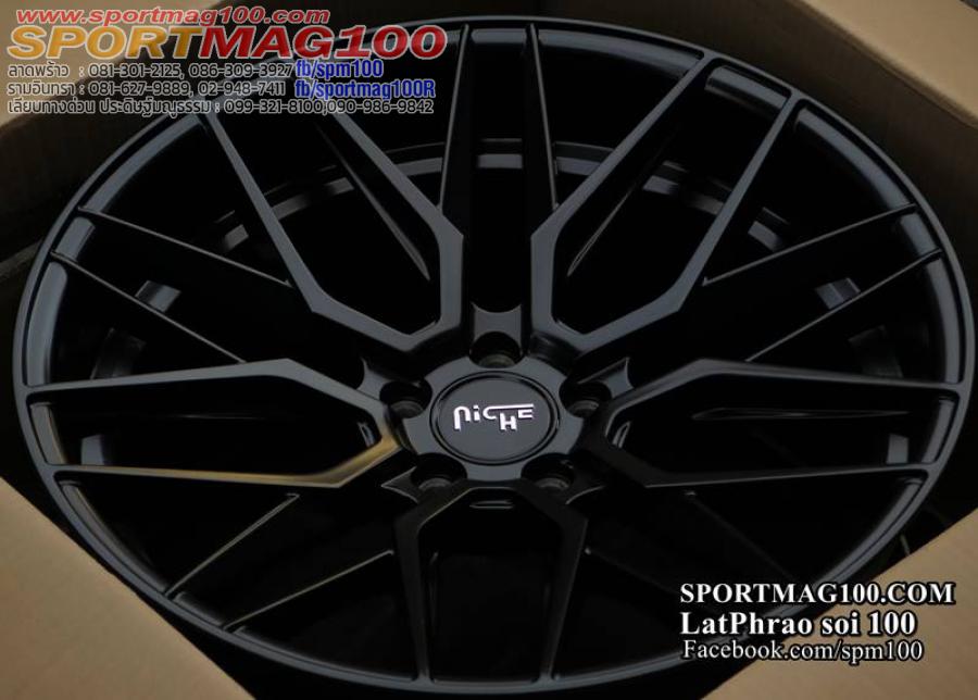 ล้อแม็กใหม่ NICHE Gamma 5รู112 ET42-48 สีดำด้าน สำหรับBenz ทุกClass F8.5 R9.5-19นิ้ว