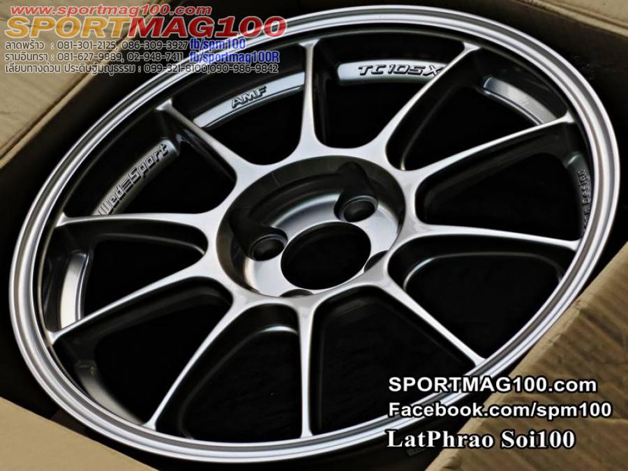 ล้อแม็กใหม่เบา Flowforming AOW TC105X สีTS-titan 4รู100 7-16นิ้ว