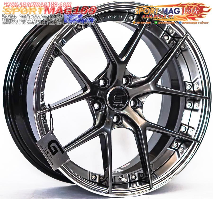 ล้อแม็กแท้2ชิ้น G-Forged GF08 5รู114 สีไฮเปอร์ดาร์คขอบเงา ET32-40 F8.5 R9.5-19นิ้ว 