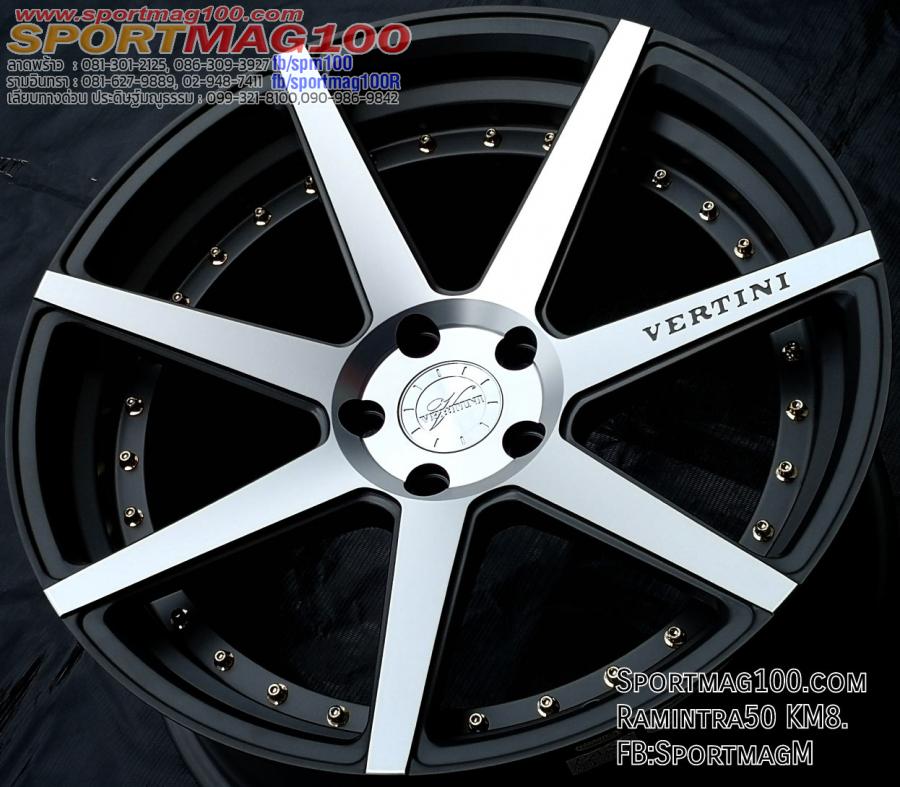 เฮียสั่งลด ล้อแม็กใหม่แท้ USA Vertini Dynasty 5รู112 ET35-45 เทาหน้าเงา F8.5 R9.5-19นิ้ว 