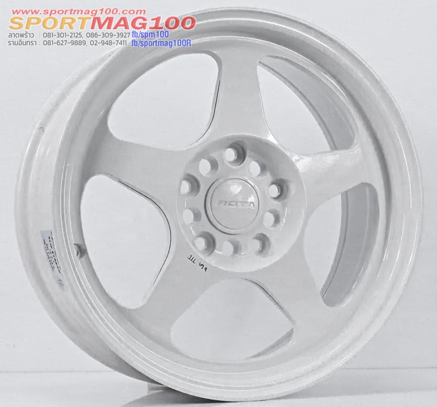 ล้อแม็กใหม่ Rota Spoon 5รู114 ET38 สีขาว 7-16นิ้ว