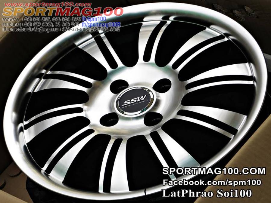 *เฮียสั่งลด แม็กใหม่ SSW S116 4รู100 ดำหน้าเงา 6.5-15นิ้ว