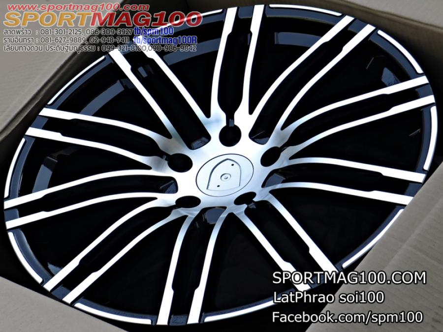 ล้อแม็ก Porsche1222 5รู130 ดำหน้าเงา ET55 10-21นิ้ว