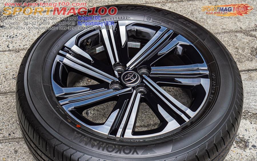 ล้อแม็กป้ายแดง Yaris ATIV 4รู100 ดำหน้าเงา 6-16นิ้ว(ลาดพร้าว-รามอินทรา)