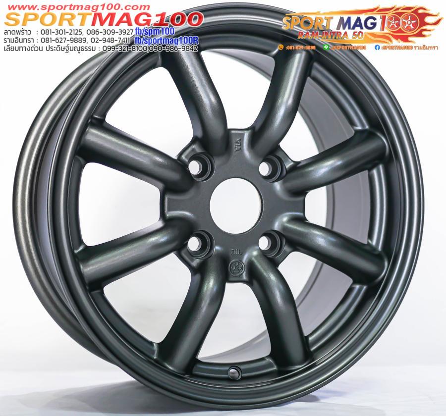 ล้อแม็กใหม่ Watanabe 4รู114 ET35 สีเทา 7-15นิ้ว(cb67)