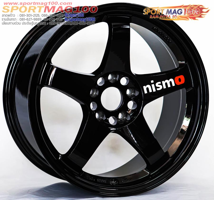 ล้อแม็กใหม่ลาย NISMO GT5 5รู114 ET25 สีดำแวว 9-18นิ้ว