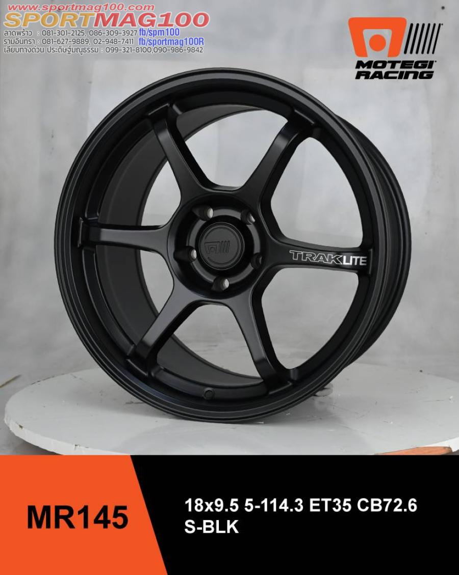 ล้อแม็กใหม่ USA Motegi Racing MR145 5รู114 ET35 ดำด้าน F8.5 R9.5-18นิ้ว