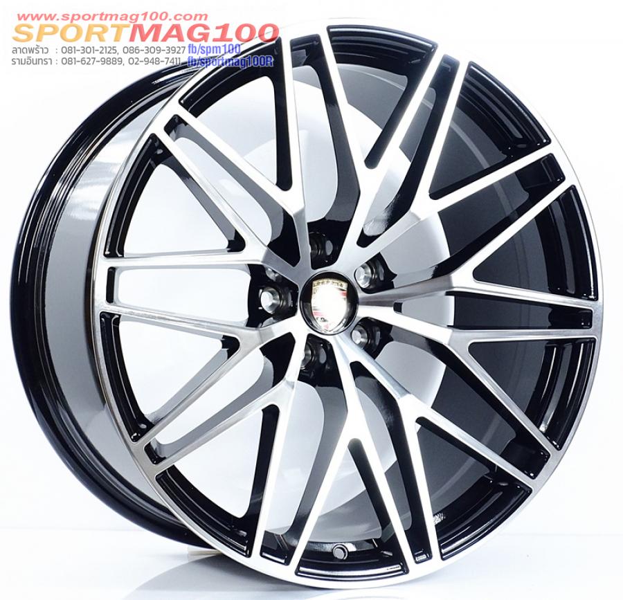 ล้อแม็กเบาสุดFORGED Porshe D5697 5รู112 ดำหน้าเงา Offset26-19 กว้างF9 R10 ขอบ20