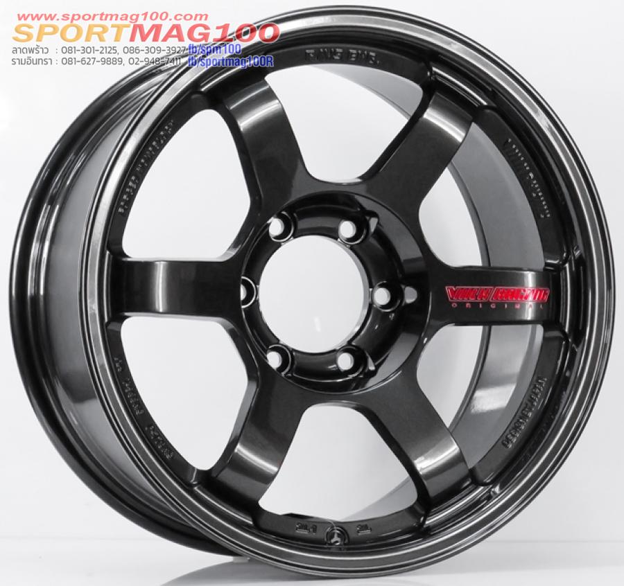 ล้อแม็ก AOW10 TE37 Sonic FlowForming 6รู139 สีไดมอนด์แบล็ค เลเซอร์สีแดง Offset0 กว้าง 9นิ้ว ขอบ 18นิ้ว