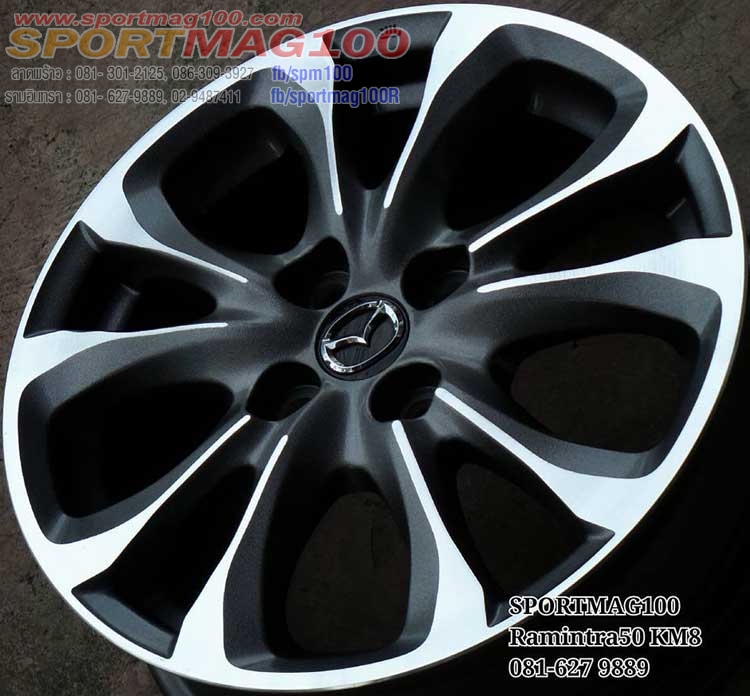 ล้อแม็ก แม็กซ์ป้ายแดง Mazda2 SKY Modify G5 เทาเงา 15นิ้ว