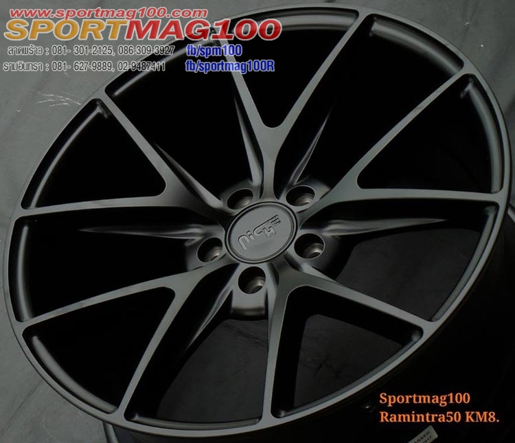 ล้อแม็ก แม็กซ์ใหม่ Niche Misano 5รู112 ET42 ET48 ดำด้าน F8 R9.5-18นิ้ว