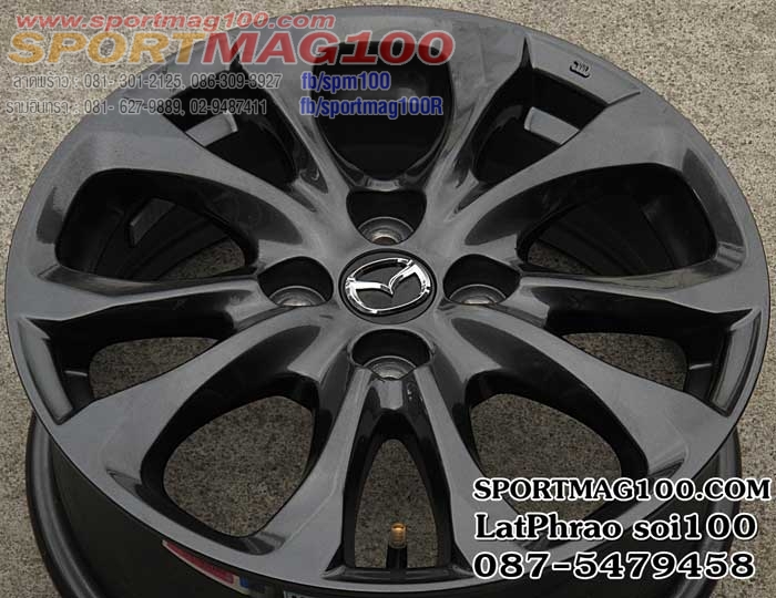 ล้อแม็ก ล้อแม็กซ์ป้ายแดง Mazda2 SKY 4รู100 สีรมดำ 5.5-15นิ้ว(รามอินทรา)