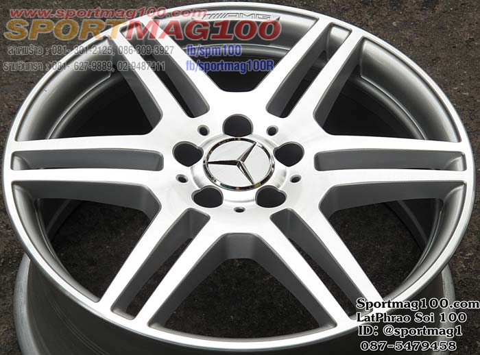 ล้อแม็ก ล้อแม็กมือสองแท้ AMG 5รู112 ซิลเวอร์หน้าเงา F8 R8.5-18นิ้ว(ลาดพร้าว)