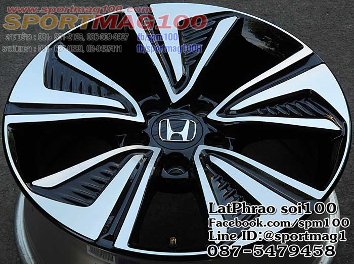 ล้อแม็ก ล้อแม็กซ์ป้ายแดง New Honda Civic 5รู114 ดำหน้าเงา 7-17นิ้ว(รามอินทรา)