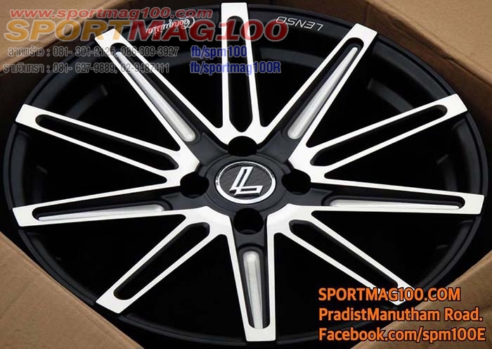 ล้อแม็ก แม็กซ์ใหม่พรีเมียม Lenso Conquista8 4รู100 ดำแลคเกอร์เคลียร์ 7.5-17นิ้ว