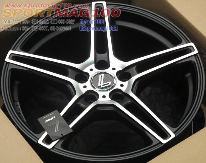 ล้อแม็กซ์ใหม่พรีเมียม Lenso Conquista6 5รู114 ดำหน้าเงา 8-18นิ้ว
