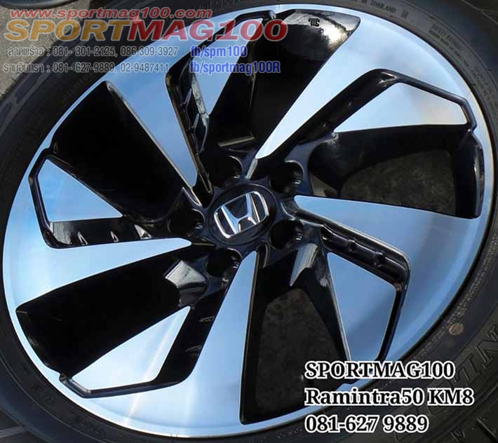 ล้อแม็ก ล้อแม็กมือสอง New CRV 5รู114 ดำเงา 7-18นิ้ว(รามอินทรา) 	