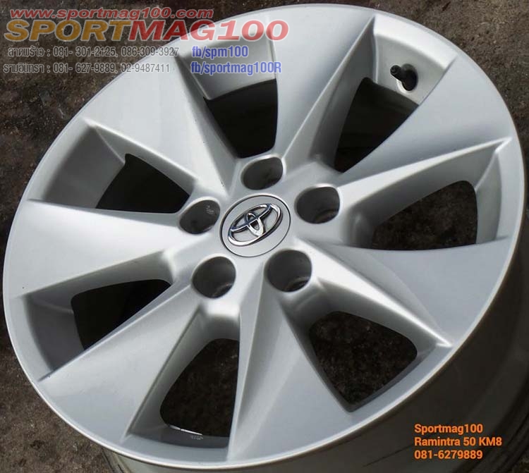 ล้อแม็ก แม็กซ์มือสอง Toyota Alphard 5รู114 ซิลเวอร์ ใส่ Vigo ได้เลย 17นิ้ว (ลาดพร้าว)