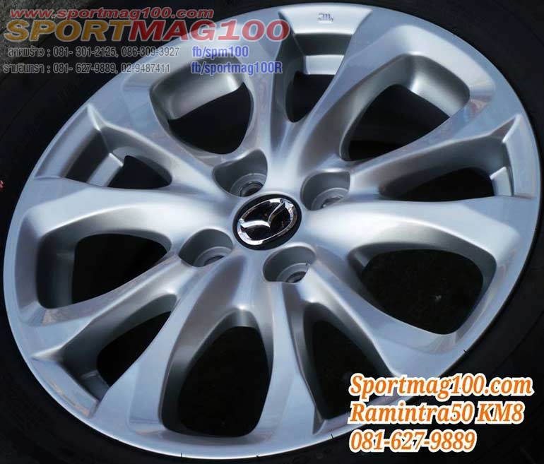 ล้อแม็ก ล้อแม็กมือสอง Mazda2 ขอบ15นิ้ว 4รู100 ET45 ซิลเวอร์ กว้าง 5.5นิ้ว(รามอินทรา)