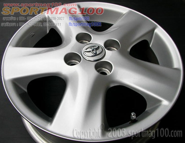 ล้อแม็ก ล้อแม็กมือสอง Toyota Vios Yaris 5ก้าน 4รู100 ซิลเวอร์ 5.5-15นิ้ว(รามอินทรา)