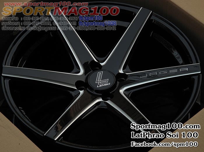 ล้อแม็กใหม่ Lenso JAC Jager Craft 4รู100 ET35 ดำเงามิลลิ่งก้าน 7.5-17นิ้ว