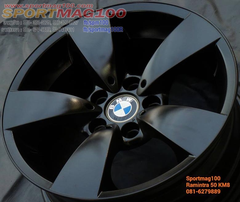 ล้อแม็ก แม็กซ์มือสองแท้ Bmw 525i E60 ดำด้าน สำหรับซีรีย์5 ตัวเก่า-17นิ้ว