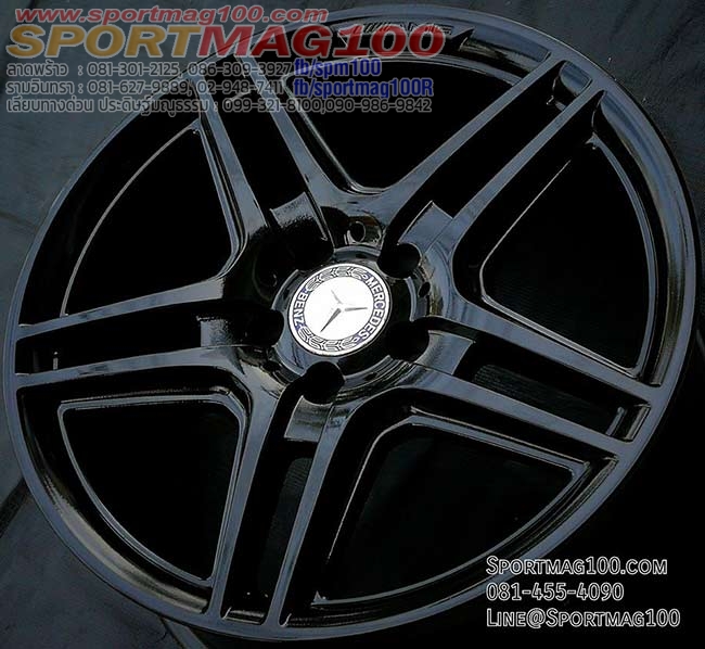 ล้อแม็ก  แม็กซ์มือสองห้าง BENZ AMG 5ก้าน ET50,54 ดำเคลือบ F8 R8.5-18นิ้ว(รามอินทรา)