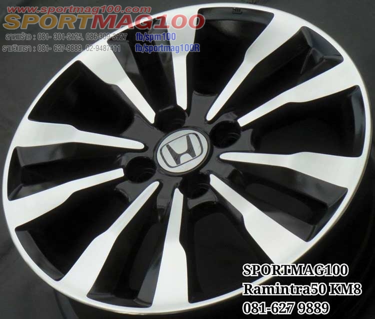 ล้อแม็ก ล้อแม็กมือสอง Honda City Modify 4รู100 ดำเงาก้ามปู 5.5-15นิ้ว(รามอินทรา-ลาดพร้าว)