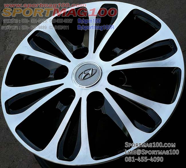 ล้อแม็ก  แม็กซ์มือสอง Hyundai H1 6รู139 ลายหยดน้ำ ดำหน้าเงา 6.5-16นิ้ว