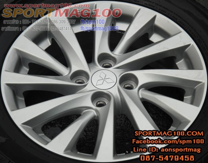 ล้อแม็ก ล้อแม็กมือสอง Mitsubishi Attrage 4รู100 ซิลเวอร์ 5.5-15นิ้ว