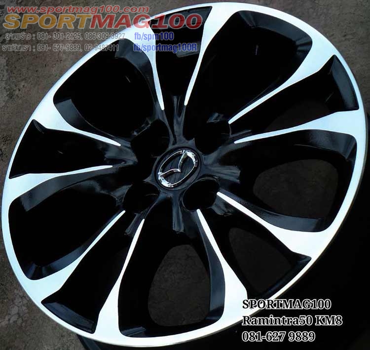 ล้อแม็ก แม็กซ์ป้ายแดง Mazda2 SKY Modify G3 ดำเงา 15นิ้ว