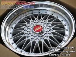 ล้อแม็ก BBS RS ขอบ 18 กว้าง 8.5นิ้ว 5รู120/114 Offset33 สีซิลเวอร์ขอบเงา