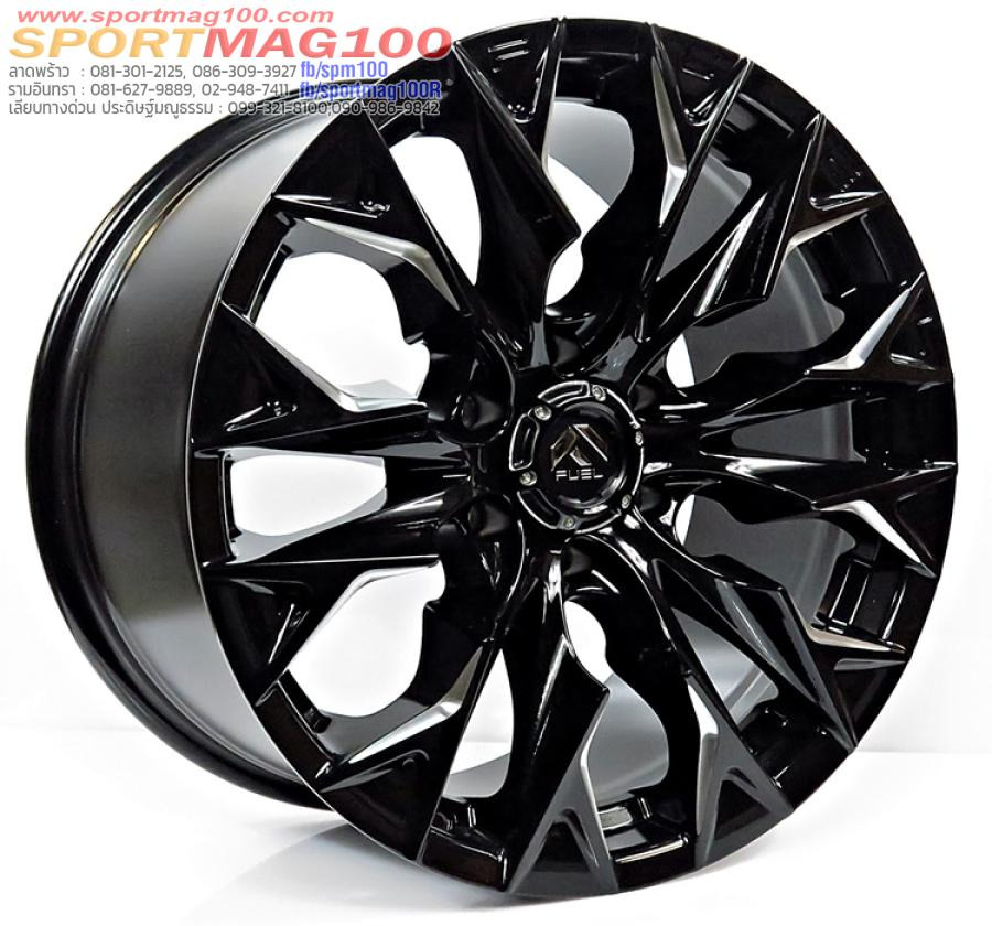 ล้อแม็กแท้ USA Fuel Flame ขอบ 20 กว้าง 9นิ้ว 6รู139.7 Offset20 สีดำมิลลิ่ง