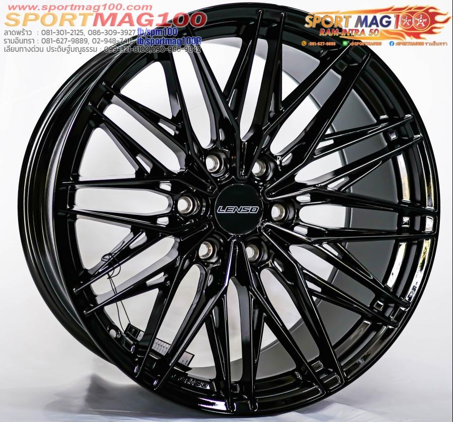 ล้อแม็ก Lenso Jager JAY Yeti 6รู139 ET15 ดำแวว กว้าง9.5 ขอบ20นิ้ว