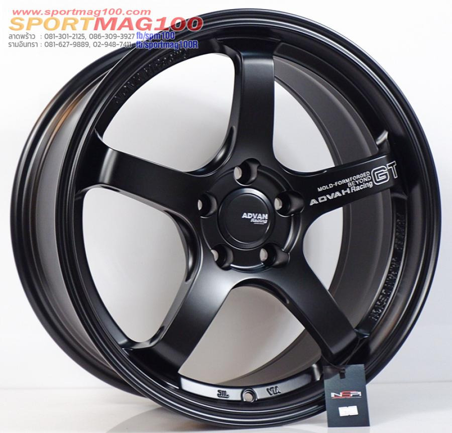 ล้อแม็กใหม่ Flowforming Advan GT 5รู114.3/112 สีดำด้าน Offset35 กว้าง8.5 ขอบ18