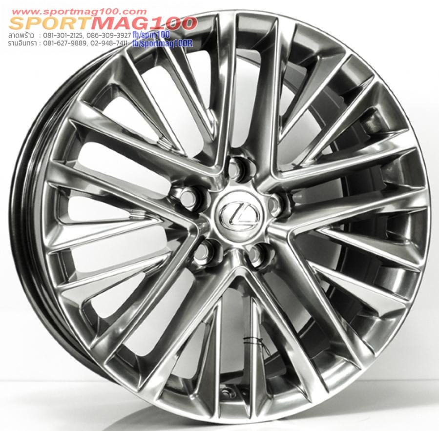 ล้อแม็กใหม่ Toyota Lexus สีไฮเปอร์แบล็ค 5รู114.3 Offset35 กว้าง8 ขอบ18