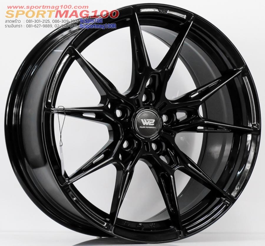 ล้อแม็ก Flowforming WFF-F ขอบ 18 กว้าง 8.5นิ้ว 5รู114/112 Offset35 สีดำเงา